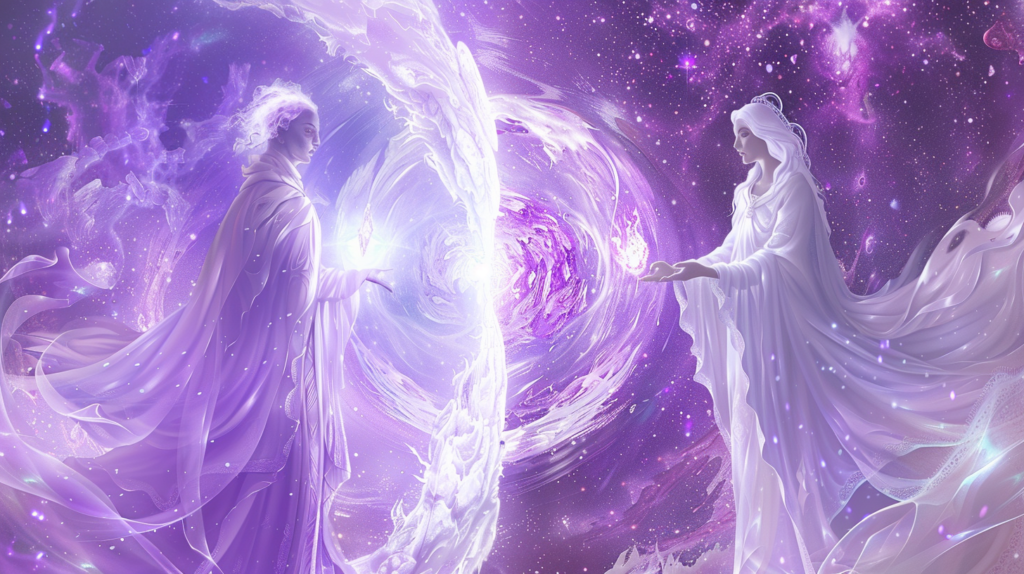 Artwork from My Journey with the Electric Violet Diamond Light: From Initiation to Embodiment
